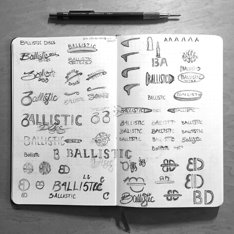 Ballistic Discs Thumbnal Sketches